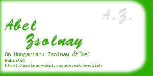 abel zsolnay business card